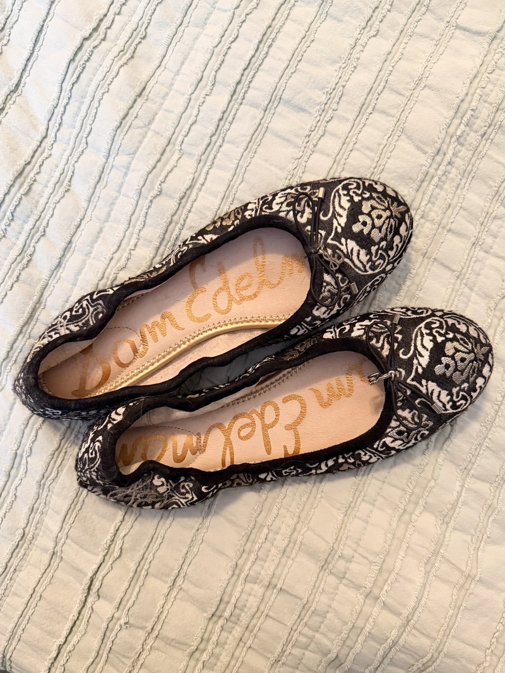 Sam Edelman Felicia Ballet Flats | Black Metallic Brocade | NWOT | Size 8.5